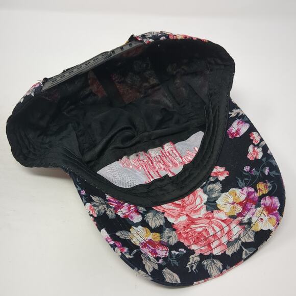 PTO Vallarta Mexico Snapback 5 Panel Cap Multi OS Adjustable Embroidered Floral - Picture 7 of 8